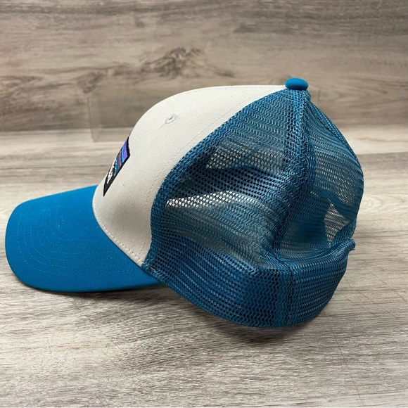 Patagonia Snapback Hat NWT Teal Blue White Trucker Style - Picture 2 of 8